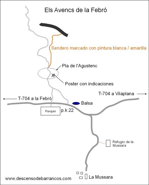 Mapa Dels Avencs de la Febró